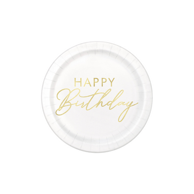 Plato 7" Happy Birthday Gold Foil