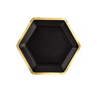 Plato Hex 7" Black Gold