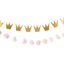 Princess Crowns and Pom Pom Tulle Banner Set