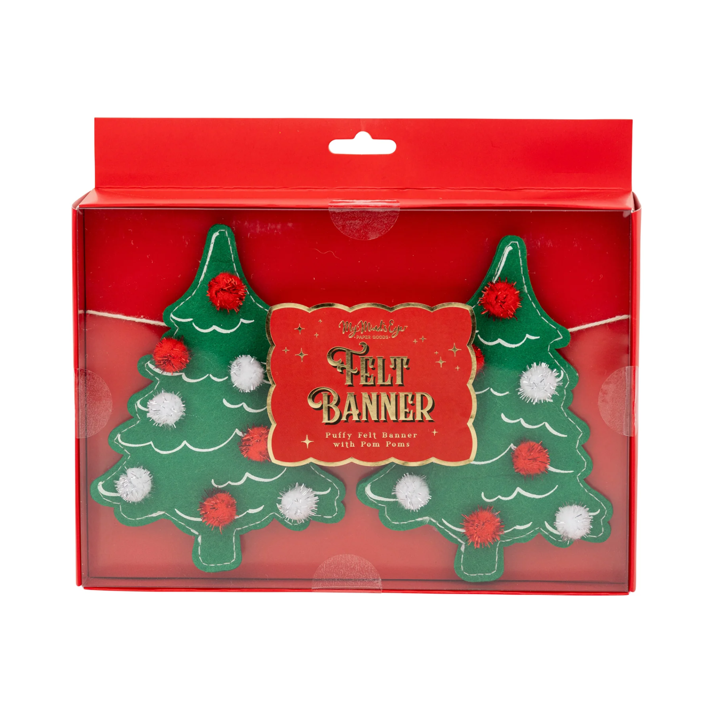 Puffy Felt Christmas Tree Banner