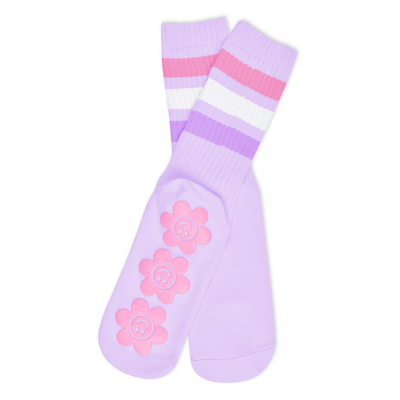 Purple Groovy Smiles Socks