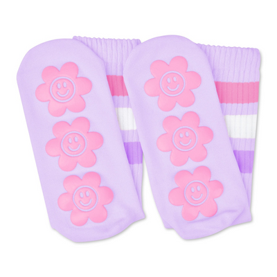 Purple Groovy Smiles Socks