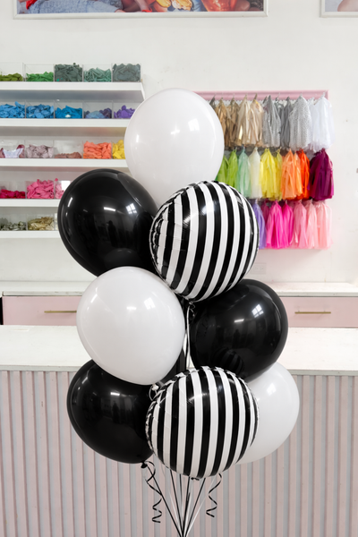 RAMILLETE GLOBOS HALLOWEEN BLACK STRIPES
