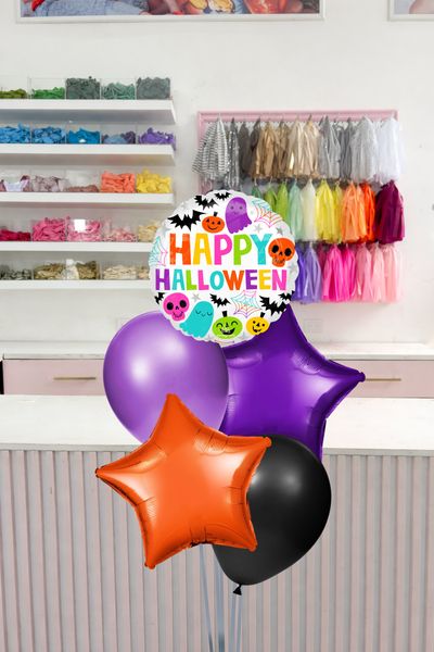 RAMILLETE GLOBOS HAPPY HALLOWEEN