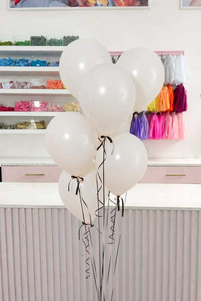Ramillete de Globos Látex Blanco