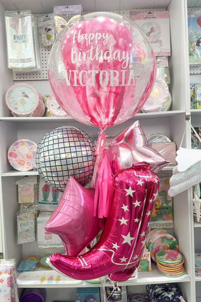 Ramillete de globos de temática vaquera