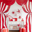 Red Cream 3D Hanging Stars