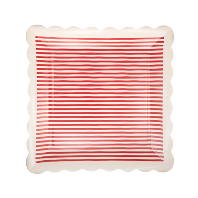 Red Striped Plate