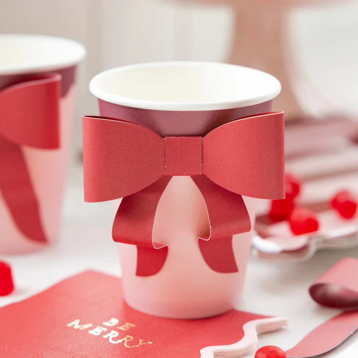 Red & Pink Bow Cup