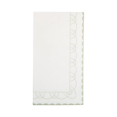 Sage Fancy Border Guest Napkin