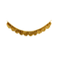 Scalloped Tinsel Banner - Gold