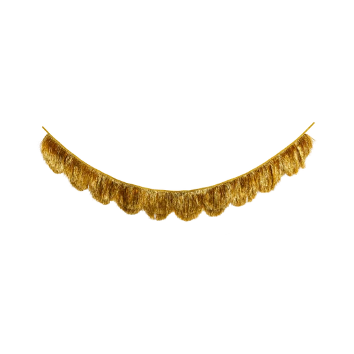 Scalloped Tinsel Banner - Gold