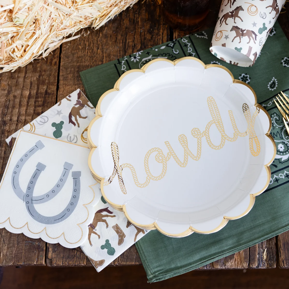Howdy Scatter Paper Dinner Napkin