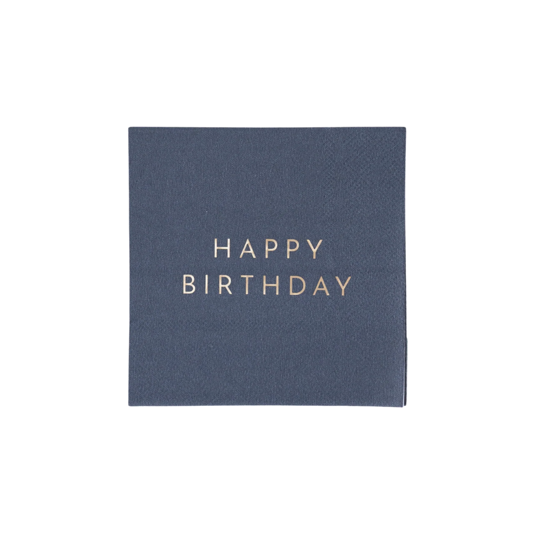 Servilletas BN Happy Birthday Midnight Blue