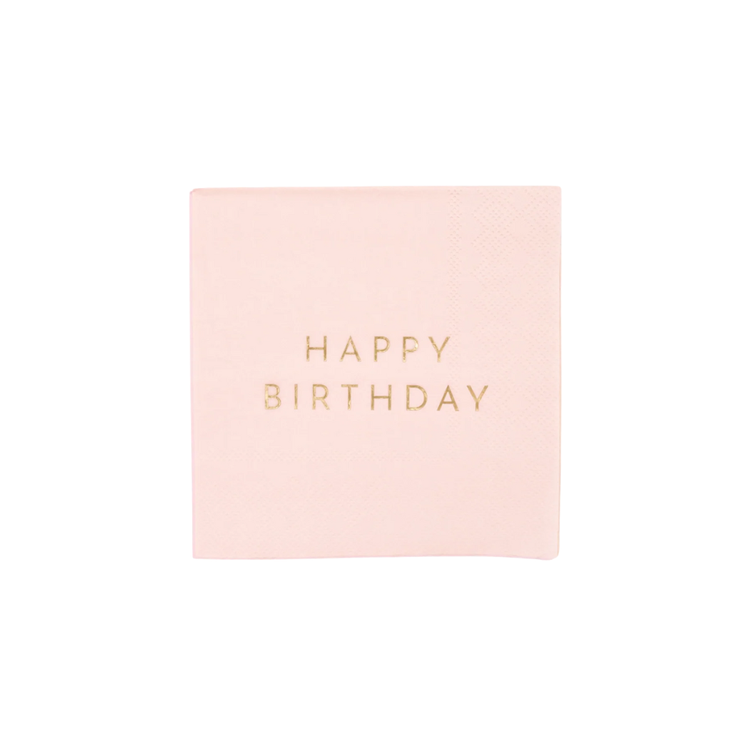 Servilletas BN Happy Birthday Petal Pink