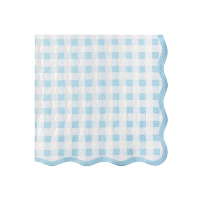 Sky Blue Gingham Napkins