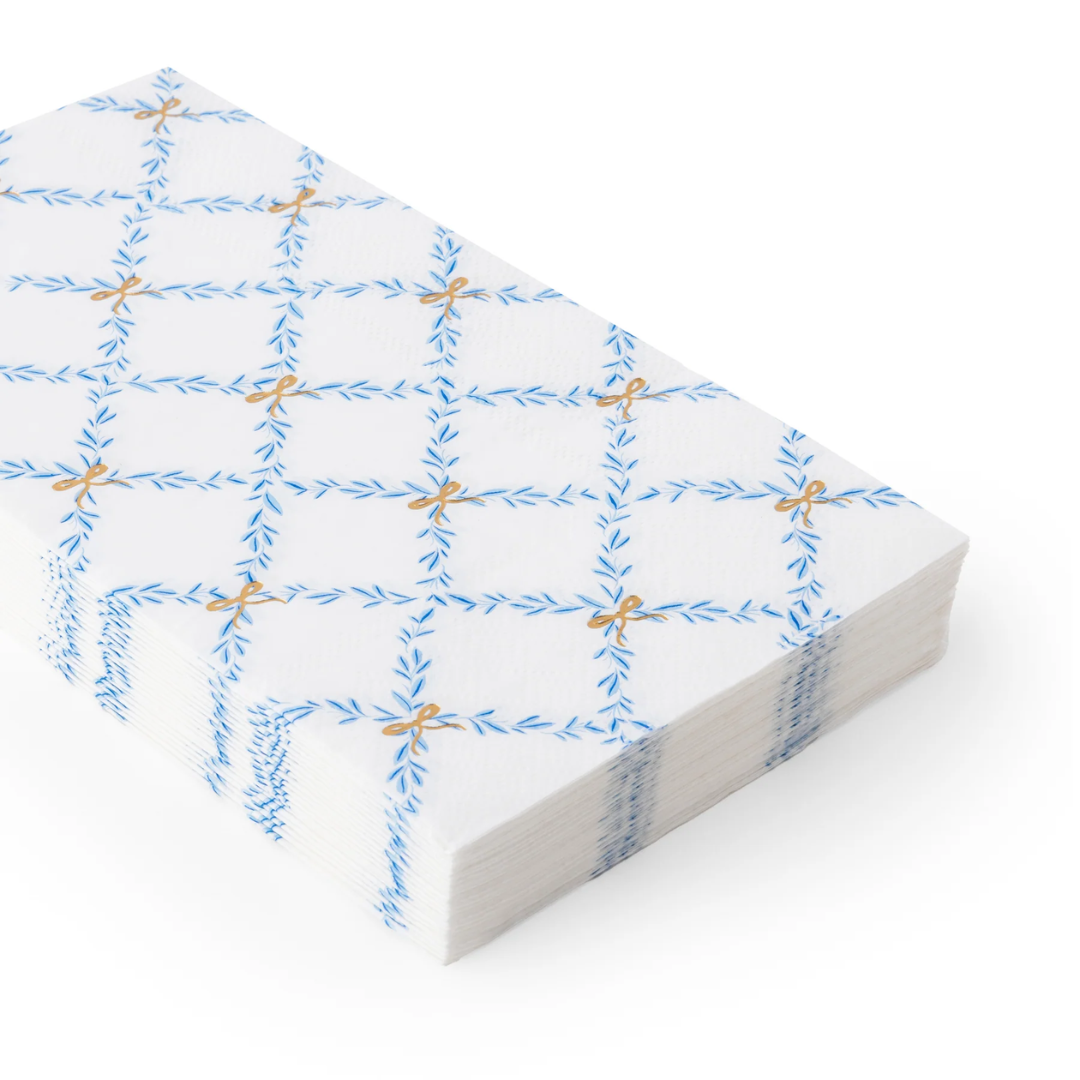 Sky Blue Trellis Napkins