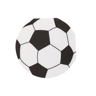 Soccer Ball Shaped Paper Cocktail Napkin
