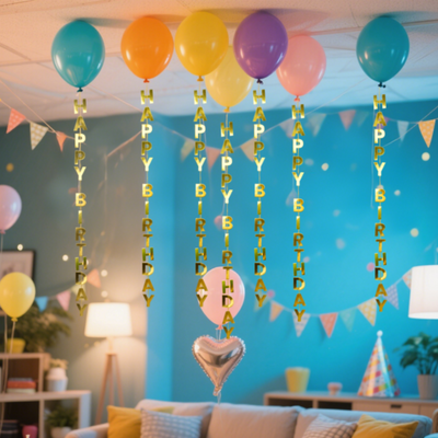 Tiras Happy Birthday Globos