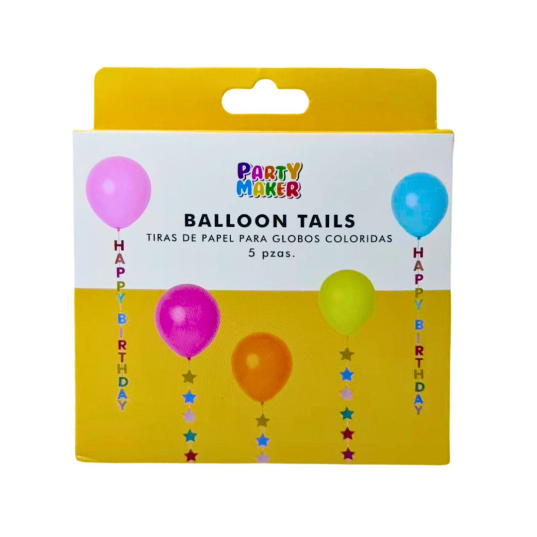 Tiras de papel para globos coloridas