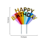 Topper Premium De Plástico Para Pastel Happy Birthday Arcoíris
