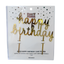 Topper Premium De Plástico Para Pastel Happy Birthday Dorado
