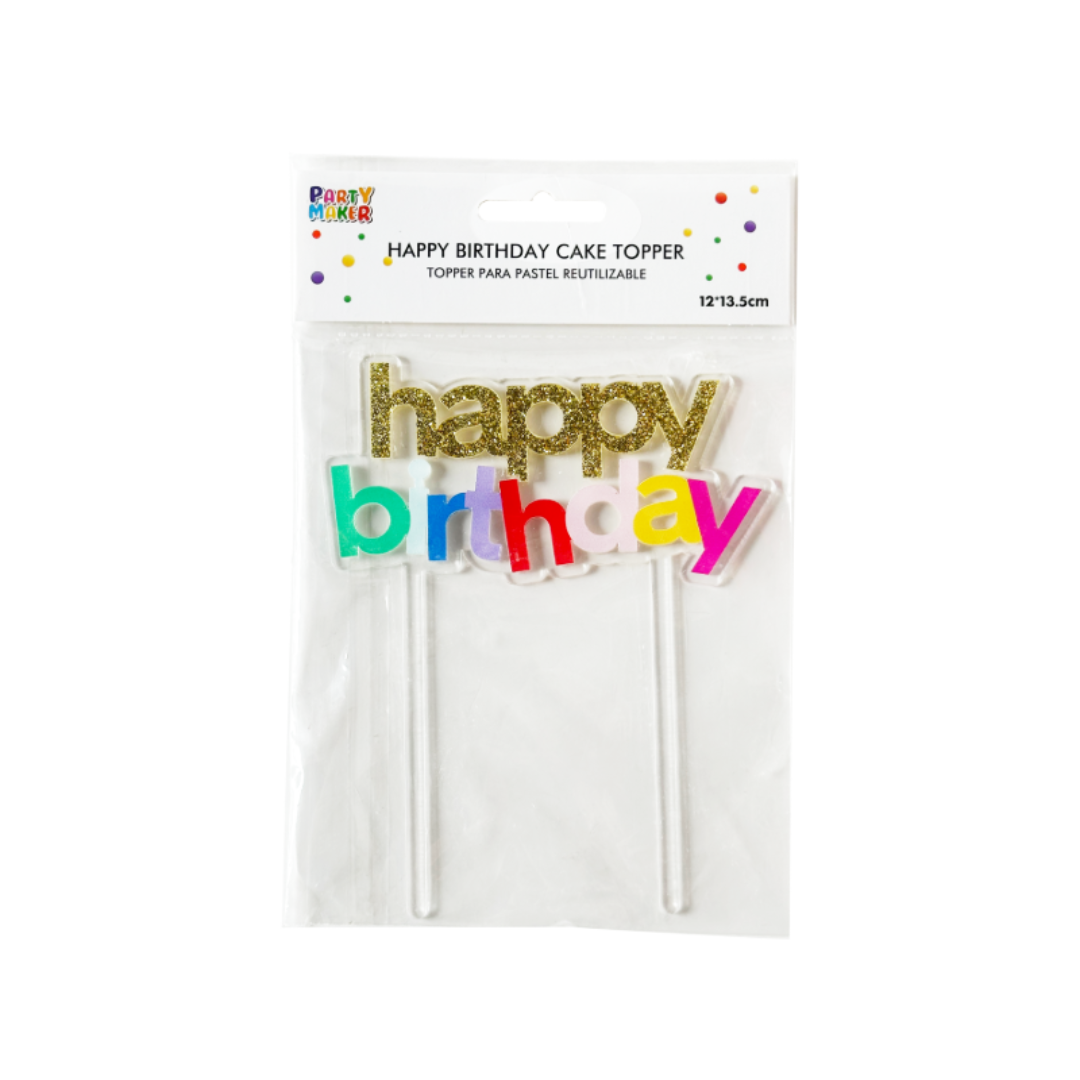Topper para pastel multicolor