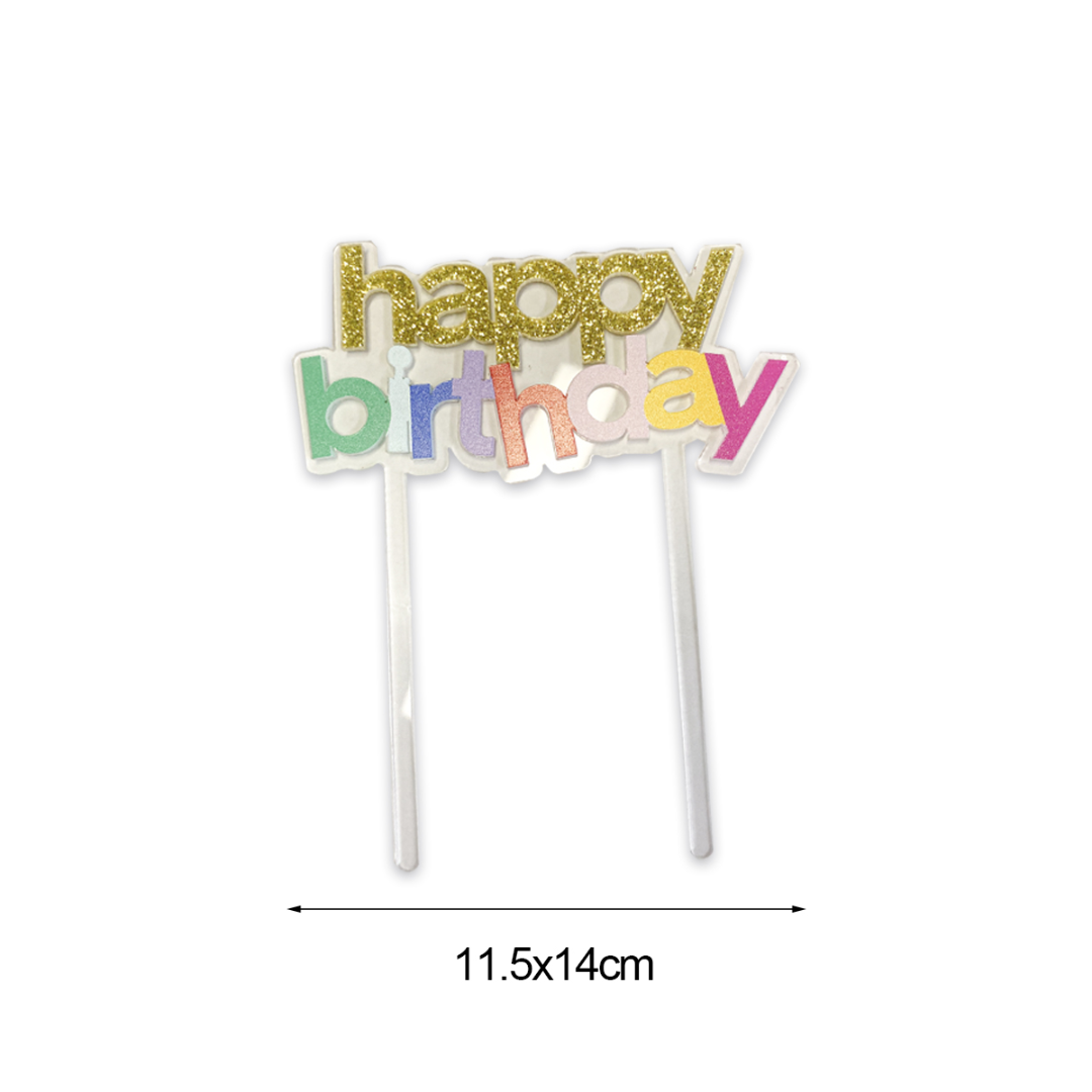 Topper para pastel multicolor