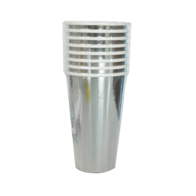 Vasos Plateado Foil 16oz