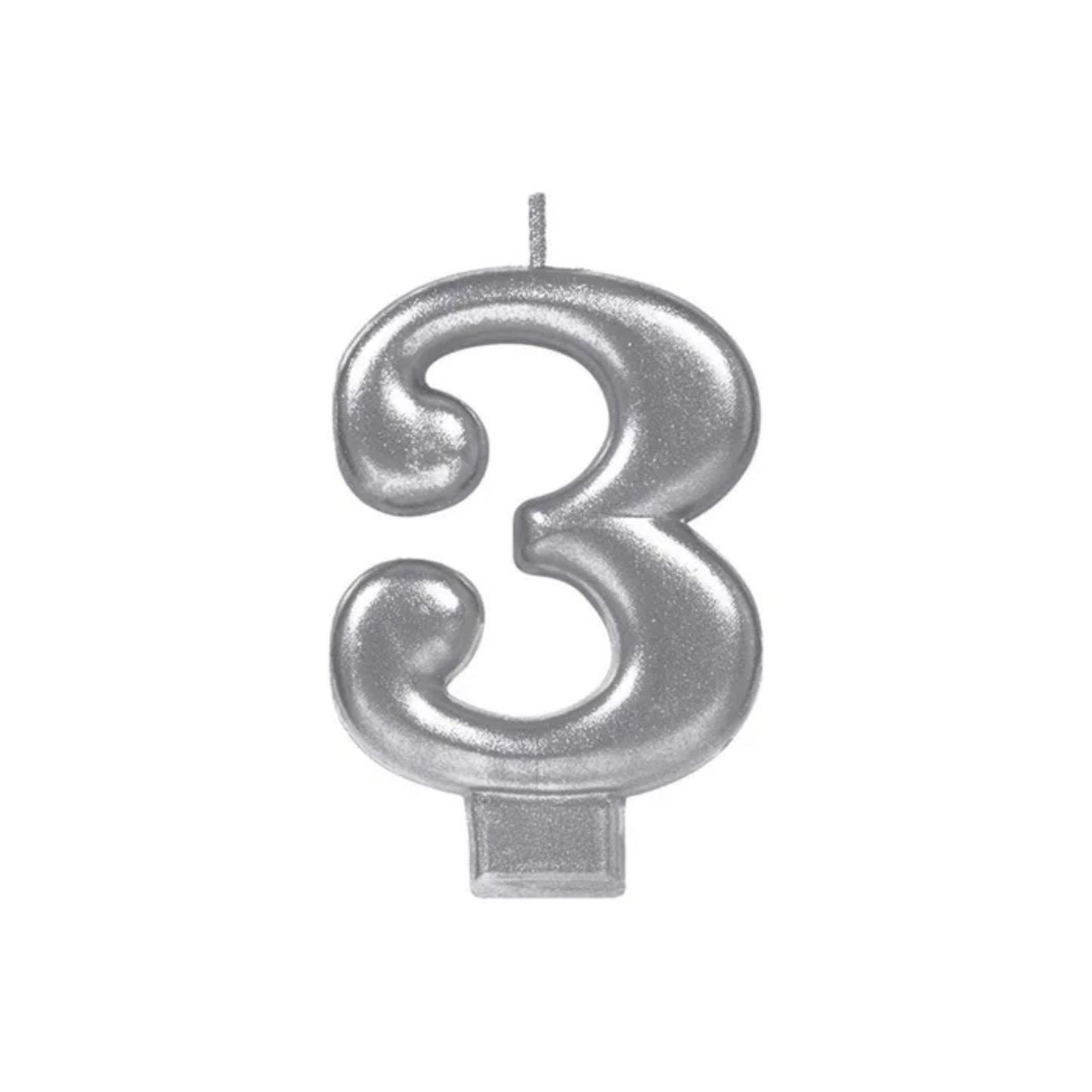 Vela Número Plata 3