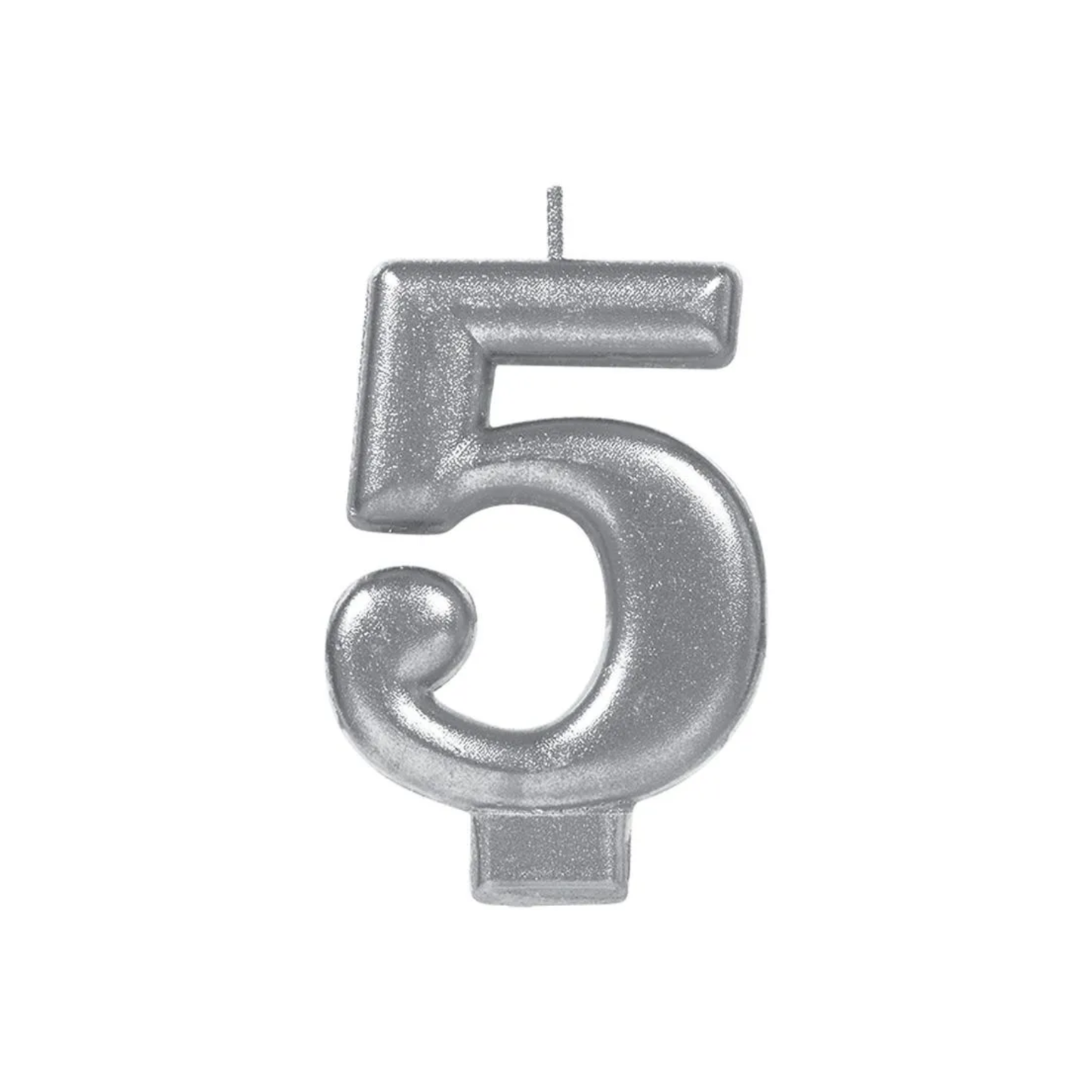 Vela Número Plata 5