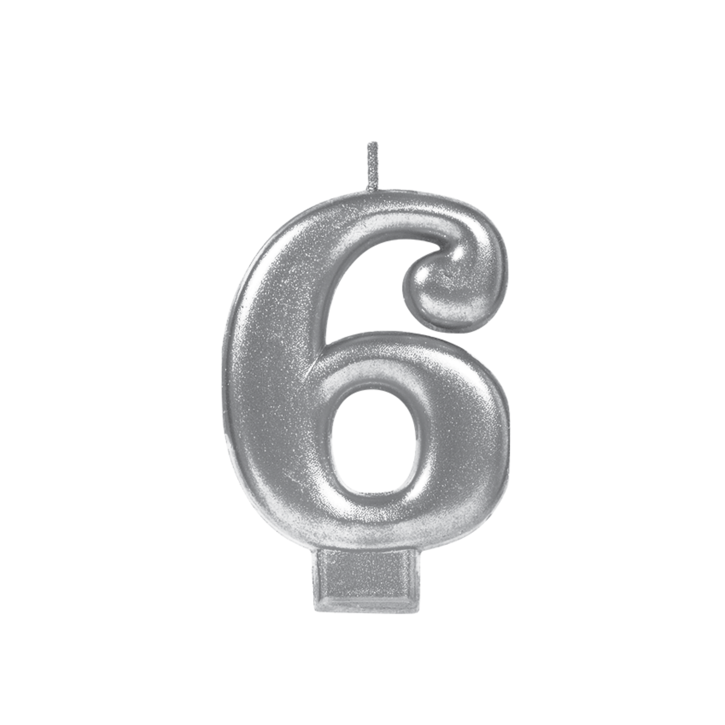 Vela Número Plata 6