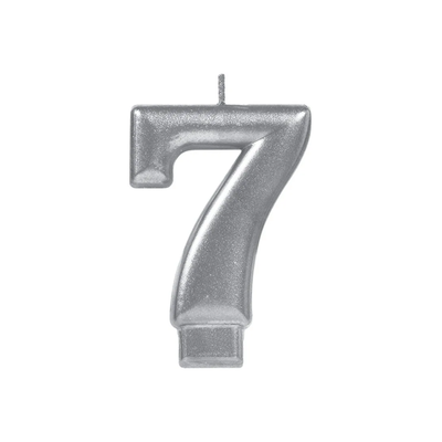 Vela Número Plata 7