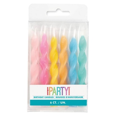 Velas Espiral Pastel