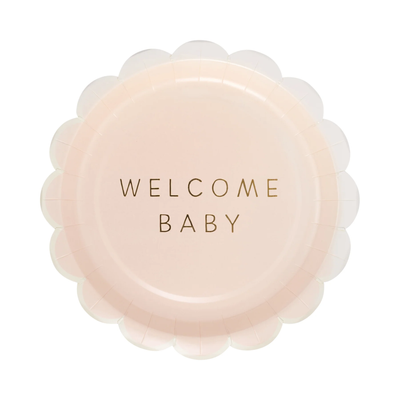 Welcome Baby Pink Plate