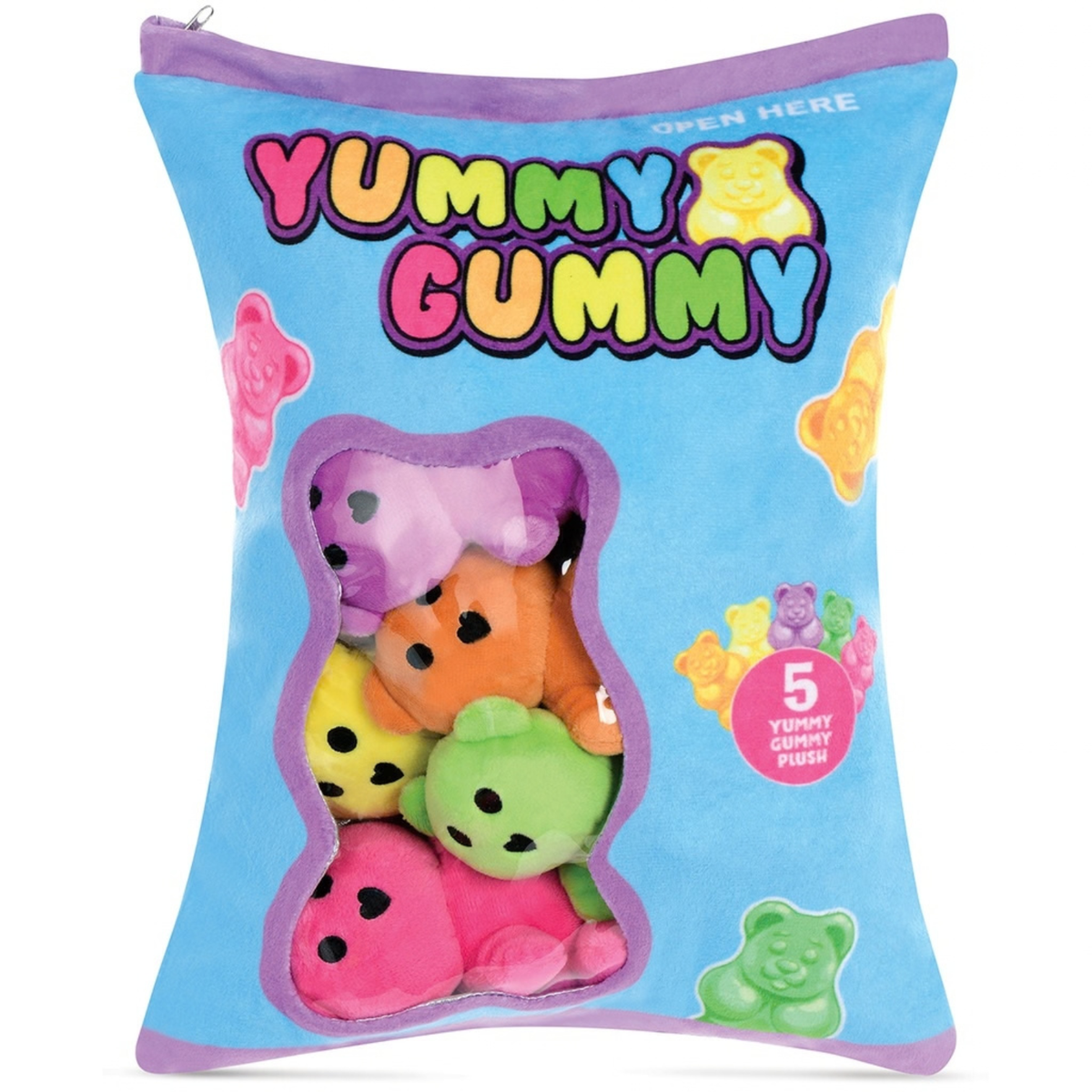 Yummy Gummies Strawberry Scented Packaging Fleece Plush