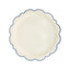 Pembroke with Blue Edge 12" Paper Plate