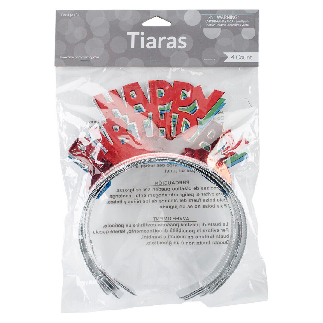 Tiaras Happy Birthday (4 pz)