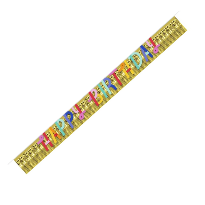 Banner Happy Birthday Confetti