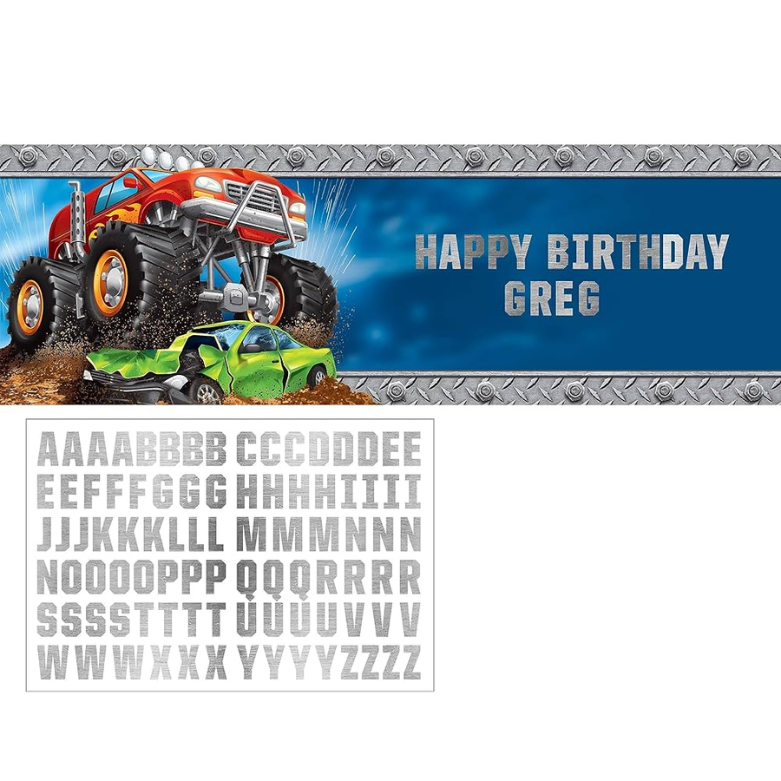 Banner Personalizable Monster Truck