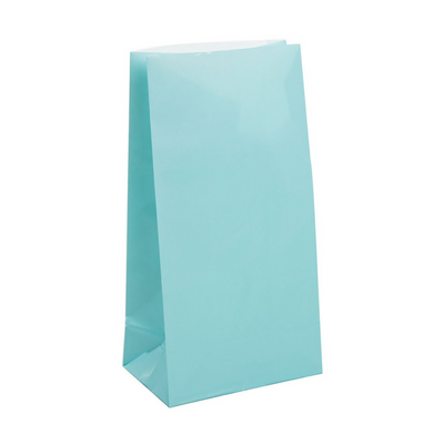 Bolsa de Papel Azul Pastel (12 piezas)