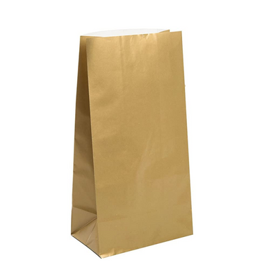 Bolsa de Papel Dorado (12 piezas)