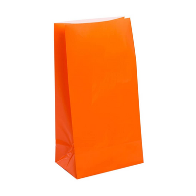 Bolsa de Papel Naranja (12 piezas)