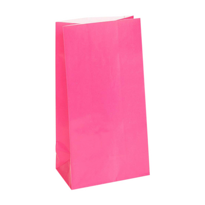 Bolsa de Papel Rosa (12 piezas)
