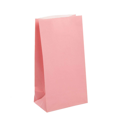 Bolsa de Papel Rosa Pastel (12 piezas)