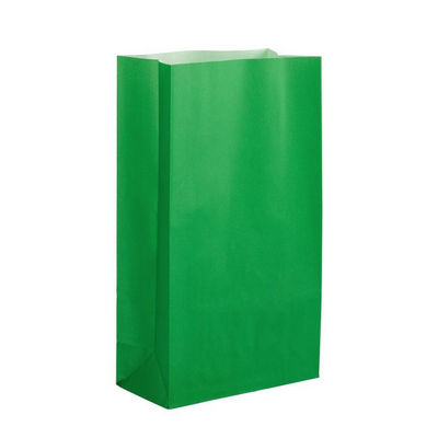 Bolsa de Papel Verde (12 piezas)