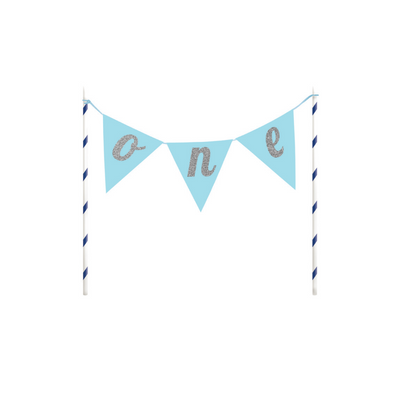 Cake Topper Blue One