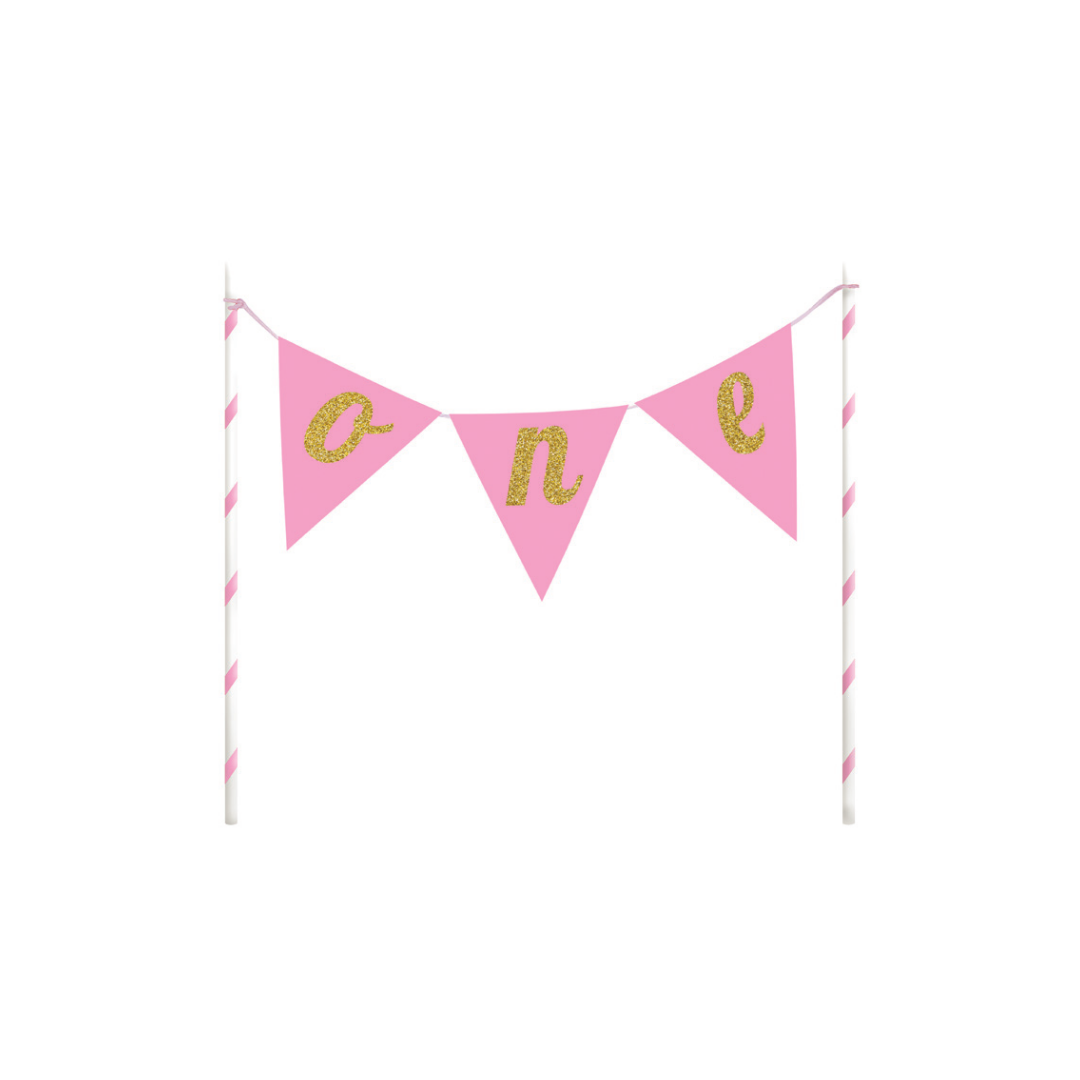 Cake Topper Pink One – PartyStock