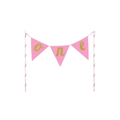 Cake Topper Pink One