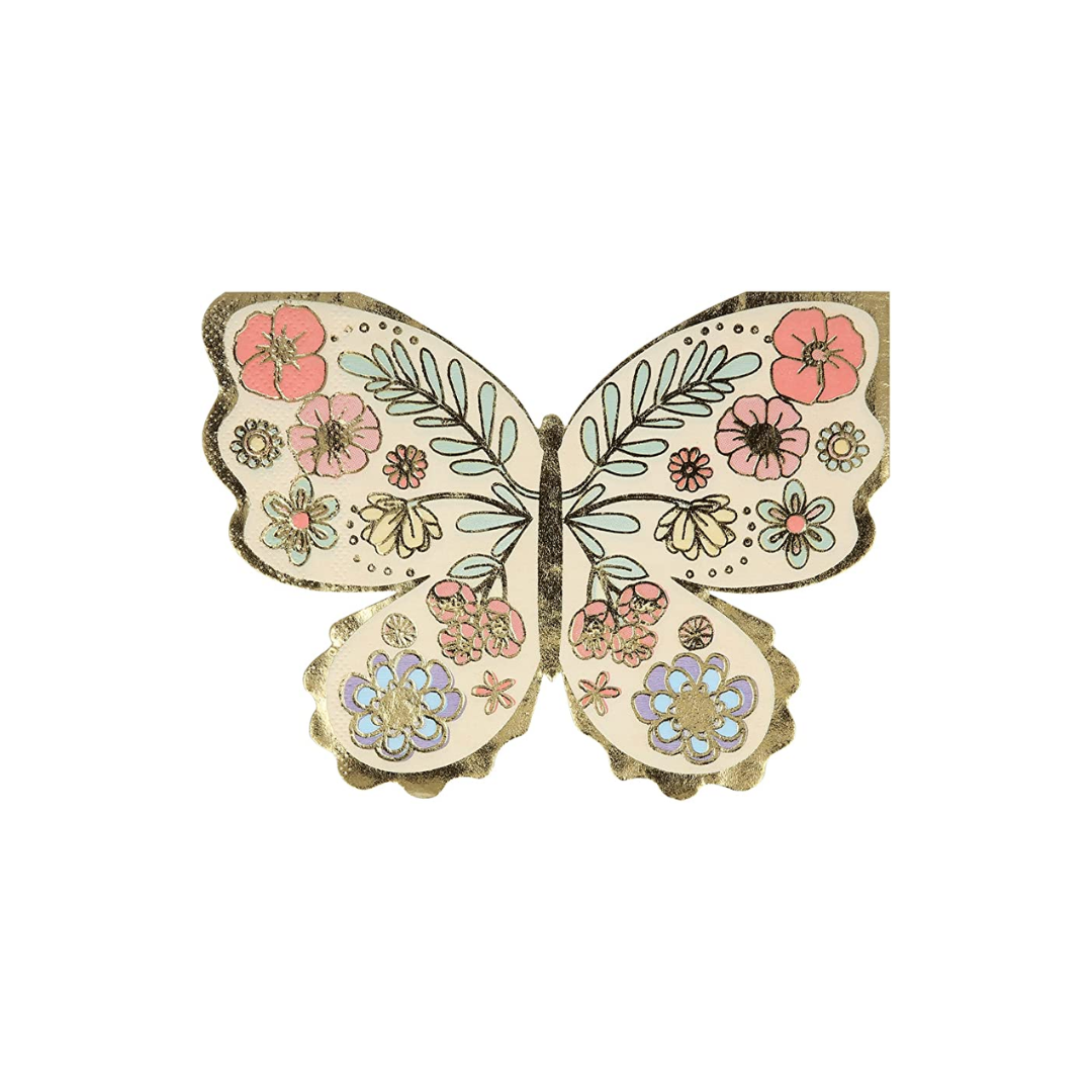 Floral Butterfly Napkins